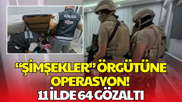 Şimşekler Suç Örgütü'ne Operasyon! 11 İlde 64 Kişi Yakalandı
